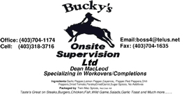 Bucky's Onsite Supervision Ltd.